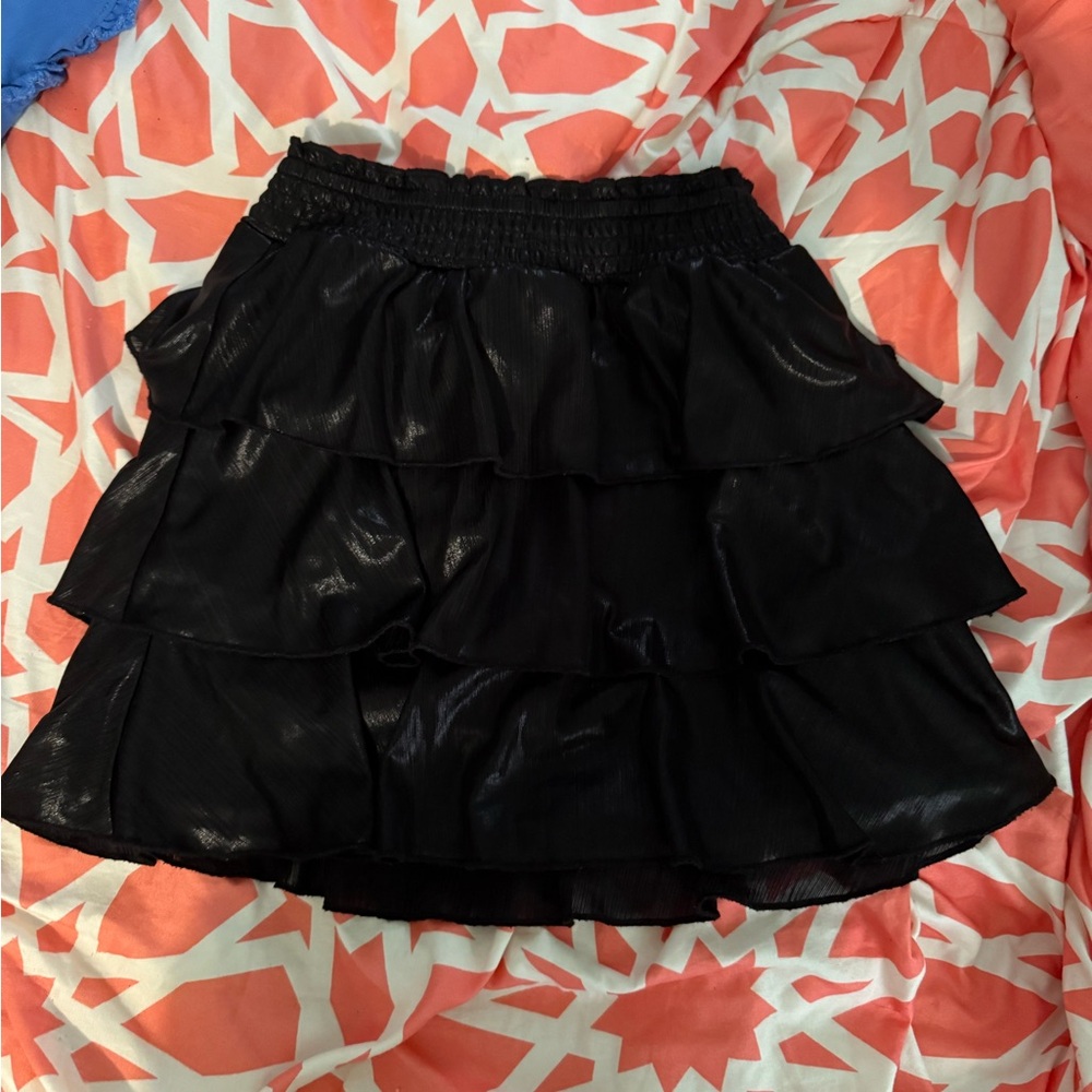 Elegant Black Tiered Skirt